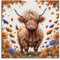 BPQN Animal-Artwork-Poster, Nerdy Calf, dekoratives Gemälde, Leinwand, Kunstbild, 50 x 50 cm