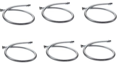 Ficher 6pz 80 cm Flessibile in Acciaio Bagno Doccia Water Hose