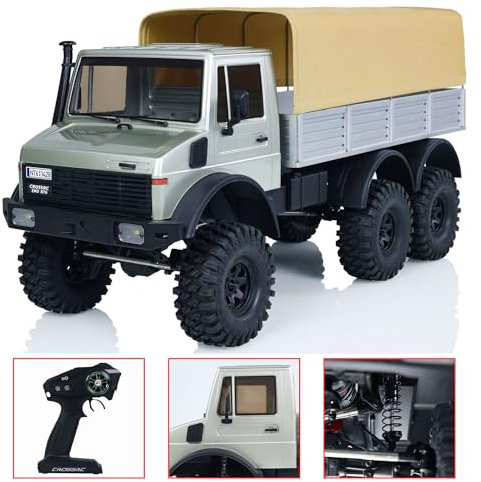 wheelfun CrossRC 1/10 RC Raupe Auto Emo NT6 6X6 Fernbedienung Off-Road Fahrzeuge Modell Markise Tuch Dekorative Beleuchtung