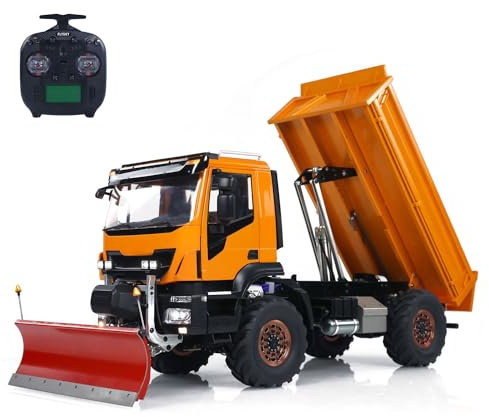 4 x 4 metallo scala 1/14 RC idraulico ribaltabile spazzaneve auto radiocomandate RC Hobby modelli