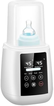 Multifunktionaler Flaschenwärmer Baby, 6-in-1 Fast Baby Warmhalten, Baby Food Heater, 6-in-1 Multi-Functional Baby Bottle Warmer, Schneller Babymilchwärmer für Muttermilch Babynahrung, LCD-Display