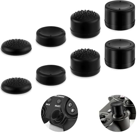 8pcs Thumb Grip Caps for Playstation Portal, Silicone Joystick Covers Controller Thumb Stick Caps Compatible with PS5 PS4 Xbox One Xbox Series X/S Nintendo Switch Pro Joysticks