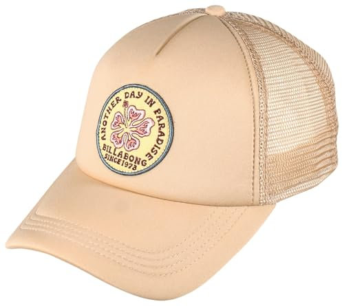 Billabong Damen Across Waves Adjustable Trucker Hat Baseballkappe, Khaki, Einheitsgröße