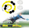Generisch Einreihiger Deflektor, Torwart-Trainingsgerät, 2,75 m, Gelb, Futsal/Seven-a-side Fußball
