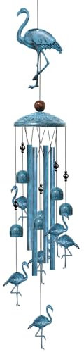 Nowpis Windspiele für den Außenbereich, 101,6 cm, Flamingo-Windspiel für draußen, Zuhause, Hof, Terrasse, Dekoration, Gedenk-Windspiel, Geschenke für Mutter, Oma, Flamingo, Geburtstag, Festival,