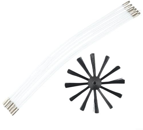 Chimney Pipe Inner Wall Cleaning Brush, Adjustable Height Rod, Resistant to High Temperature