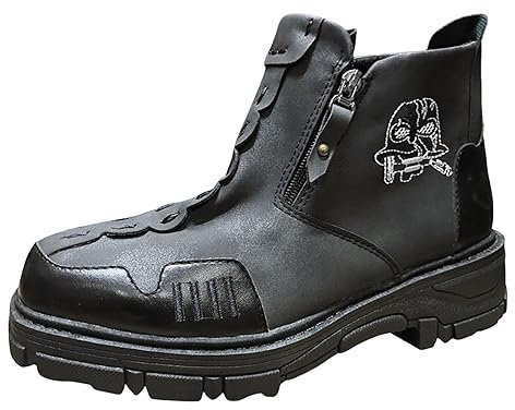 BGFIPAJG Black Friday Stivali Moto Enduro 44 Stivali Zeppa Interna Stivali Medievali Neri Stivali Militari Uomo Pelle Stivali Impermeabili Caldi Da Uomo