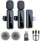 Wireless Lavalier Microphone for iPhone and Android Devices，Noise Reduction Lapel Mic for Recording, Lav Mic for Video Recording, Tiktok, Youtube, Vlog