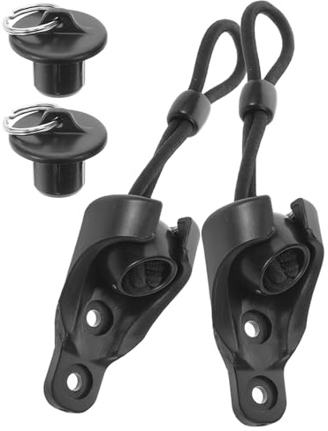 UKCOCO 1ensemble Bungee Cord Ends pour Rideaux Support De Tringle à Rideau sans Perçage Accessoires De Protection Vent pour Stores avec Bloqueurs Et Embouts