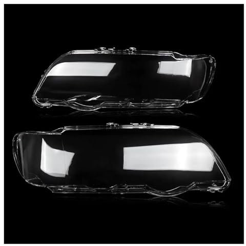 LLAKBT Auto Frontlicht Abdeckungen für BMW X5 E53 1998 1999 2000 2001 2002 2003, Glas Shell Scheinwerfer Lampenschirm Ersetzen Autogehäuse Teile,A/Left