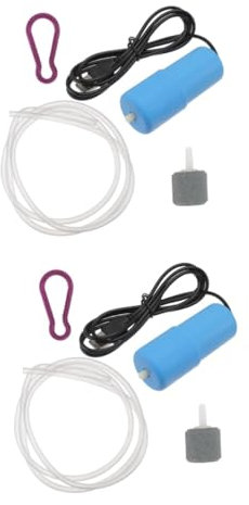 BUGUUYO 2 Sets USB Oxygen Pump Submersible Water Pump Aquarium Water Pumps Electric Board Canister Aquarium Pump Heater Pump Fish Pump USB Tank USB Mini Water Pump Kit Plastic