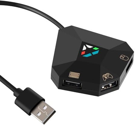 Joso Tastatur- und Mausadapter für NS Witch, Xbox One X/S, PS4, Switch Tastaturadapter zum Abspielen von FPS, RTS, Apex, Plug and Play Konverter