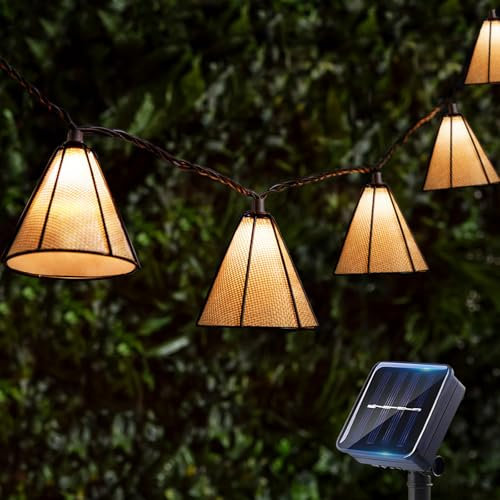 Solar Lichterkette Aussen 10 Led 1.8m, Solar Lampions Außen Wetterfest Ip44, Solarlampen Für Außen, Solarlaterne Für Außen, Balkon Deko Solarlichterkette Garten Außenbereich Beleuchtung Light Hängende