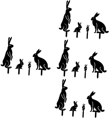 Supvox 4 Sätze Gartendekoration Einsatz Hase Aufblasbar Figuren Feenhaftes Gartenhaus Marienkäfer Gartendeko Bunny Plug Ostern Mitgebsel Osterpfähle Gartenschild Acryl Black 4 Stück * 4