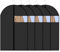5 Stück 100x60CM schwarz Kleidersack Anzug,Klappbar Langlebig Kleidersäcke Einfach zu Bedienen Atmung Anzugtasche Herren,Kleidersäcke mit Reißverschluss Geeignet für Anzüge Kleider