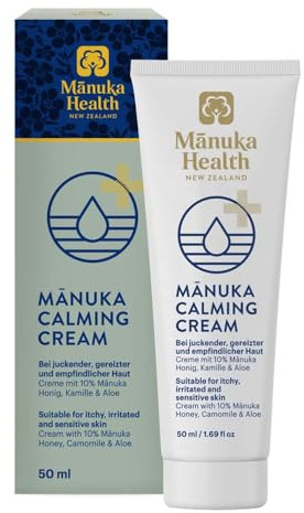 Manuka Health Beruhigende Creme, für juckende, gereizte und empfindliche Haut, authentischer Rohhonig aus Neuseeland (2)