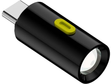 Fluxioxtna Linterna tipo C que se conecta instantáneamente en linternas de luz LED, diseño ligero para mochileros, senderismo, uso nocturno