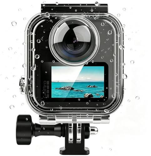 Honbobo Wasserdichtes Gehäuse für GoPro Max 2, 45M Tauchgehäuse Unterwassergehäuse Schutzgehäuse Kameragehäuse Dive Case Zubehör für GoPro Max 2