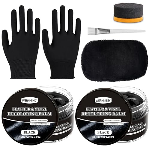 leder reparatur set schwarz vinyl reparaturset Lederpflege Für Ledercouch, Für Vinyl Möbel, Sofa, Autositze, Schuhe Für Reparatur Lederfarbe 100ML *2