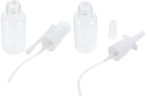 Junge Mädchen Nasenspülflasche 30ml Kunststoff mit Deckel und Düse | 2 Stück, PET Ausführung, für Augen und Nasengänge, Kompakt für Reise und Tägliche Pflege