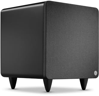 Cambridge Audio MSX SUB 300 - Active Subwoofer 300W High-Power Active Subwoofer Speaker with Twin Auxiliary Drivers, Adjustable Crossover & Phase Control, Home Cinema & Stereo Systems – Black
