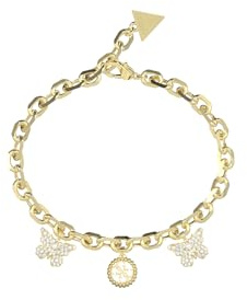GUESS Armband Borboleta Borboleta & 4G Charm Bracelet Yellow Gold goldfarben