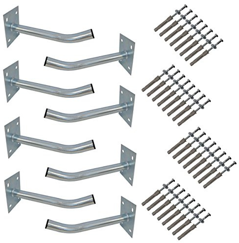Premium X 8x Autoreifen Wandhalter 35cm Reifenhalter für Felgen-Halterung inkl. Befestigung Montage-Schraubensatz