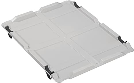 aidB Auflagedeckel Set Eurobox NextGen – 400 x 300, inkl. 4 schwarze Schiebeschnappverschlüsse