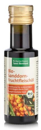 Sanct Bernhard Sanddorn Fruchtfleischöl 100% rein, aus kontrolliert biologischem Anbau, mit Palmitin- und Palmitoleinsäure, Inhalt 100 ml