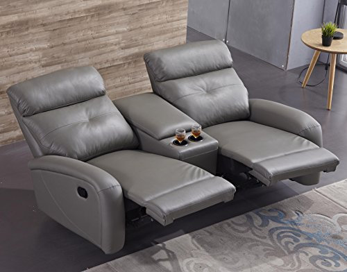 Mapo Möbel Ledersofa Kinosofa Fernsehsofa 5130-Cup-2-0326