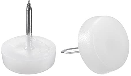 sourcing map 20Stk. Möbelfüße Nagel Stuhl Tischbein Schutz Pad Plastik 16mmx5mm Flach