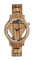 MICGIGI Herren Einzigartig-Design Analog Quarz Holzuhr Zebra Bambus Holz Armbanduhr mit Holz Armband