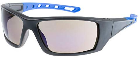 Caterpillar Planer 108-AS Safety Glasses, Grey/Blue, Blue Lens