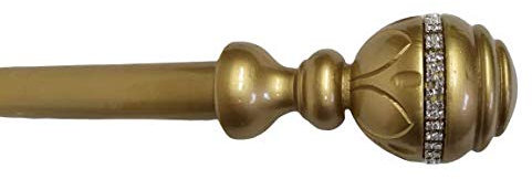 Generico Bastone per Tenda in Legno Rifinito a Mano Sistema a Corda Largo 2 Metri Completo di Staffe e 20 Anelli Artigianale Diametro Bastone 35 mm (18)