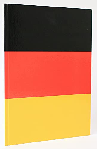 5x ADINA Kladde Notizbuch A4 blanko 96 Blatt mit festem Deckel starkes Papier 80g/qm (Deutschlandfahne)