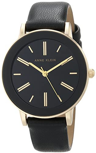 Anne Klein Women's Strap Watch, AK/3818 Black/Gold