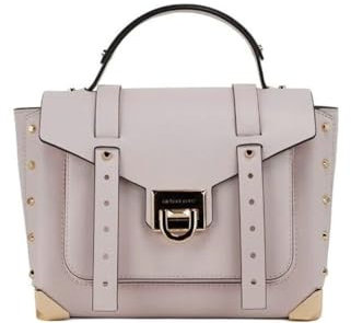 Michael Kors Manhattan Medium Top Handle School Satchel Leather Bag