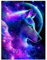 DAERLE Peinture Diamant 5D, Diamond Painting Loup Nuage, Broderie Diamant Plein, Peinture Diamant, Kit de Peinture Diamantée Broderie Diamant Kit Complet, Décoration Murale d'intérieur (30x40cm)