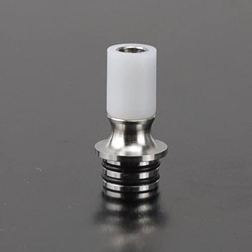 RUIYITECH 510 MTL punta de goteo 316 acero inoxidable POM 3mm para 510 tanque RTA RDA RDTA (SS-blanco)