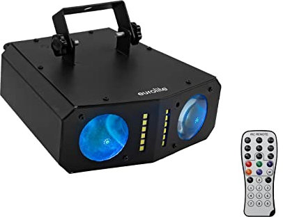 EUROLITE LED DMF-4 Hybrid Flowereffekt | Scheinwerfer mit Flower- und Stroboskop-Effekt, incl. IR-Fernbedienung