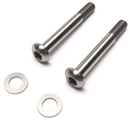 TAKEWELL Titanium Flat Mount Disc Bolts T25 37mm 2 Pcs for SRAM Flat Mount Frame Disc Caliper Bracket (TI T25 37mm)