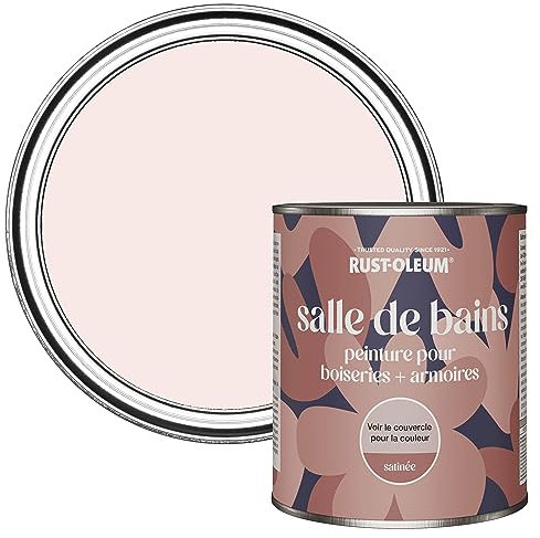 Rust-Oleum Peinture Rose Résistante à l'humidité pour Meubles de Salle de Bains, Finition Satinée - Rose de Chine 750ml