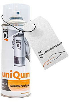 uniQum Autolack Spraydose für SEAT MINT GREEN (IRISH GRUEN) P3 Autolack Reparatur 400 ml