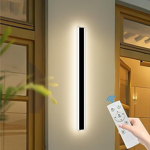 Mikeru 100CM Outdoor-Wandleuchten, 10%-100% dimmbare Outdoor-Wandleuchten Exterior Front Porch Light 3000-6000k Wall Mounted Led Beleuchtung für Keller, Shop, Garage Beleuchtung
