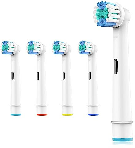 Ph Pro Heat Recambios Cepillos Compatibles con Oral B, Cabezales de Repuesto para Cepillo Electrico Blancos, Pack de 4 Unidades.