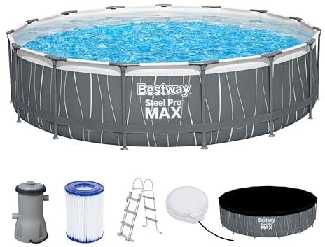 BESTWAY Piscina Desmontable Steel Pro MAX Ø457x107 cm Gris