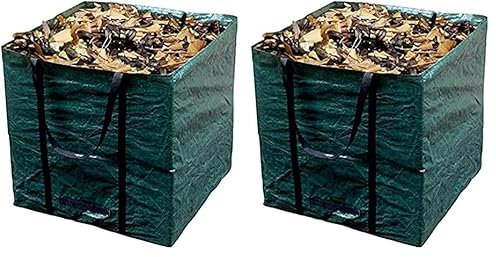 CON:P Gartenabfallsack 245 L - grün - eckig, reißfestes Foliengewebe-gute Handhabung durch zwei Trageschlaufen - zwei Kippschlaufen im Bodenbereich/Gartenabfallsack/Gartensack/Laubsack / B47055