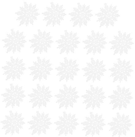 Amosfun 24St weiße Flocken weihnachtsdeko Christmas Vacation deko hängende Schneeflocken Weihnachtsbaumschmuck Weihnachtsaccessoires Weihnachtsschneeflockenverzierungen Weihnachten Zubehör