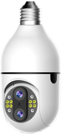 iFCOW Wireless Light Bulb Security Camera with Motion Detection Remote Viewing WiFi Camera Panoramic Camera