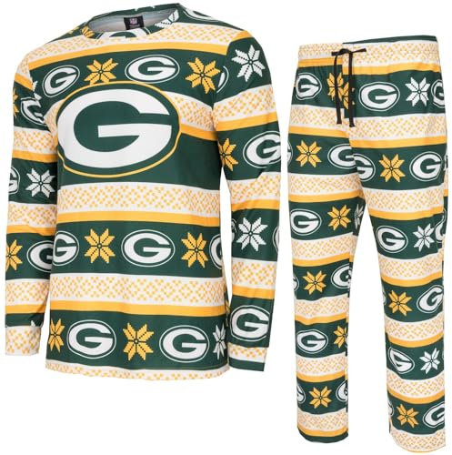 FOCO NFL Winter Xmas Pyjama Schlafanzug Green Bay Packers - L